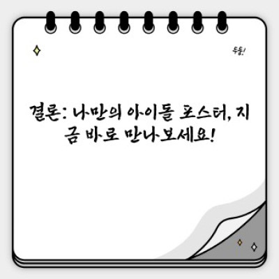 ✨내 맘속 아이돌, 눈앞에 펼쳐지는 마법! 완벽한 아이돌 포스터 선택 가이드✨