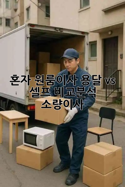 혼자 원룸이사? 용달 vs 셀프 비교분석 🚚📦 #소량이사