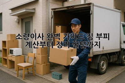 소량이사 완벽 가이드: 짐 부피 계산부터 정리 꿀팁까지! 📦✨