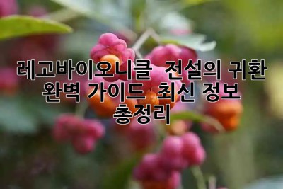 레고바이오니클 ✨ 전설의 귀환! 완벽 가이드 & 최신 정보 총정리 🤖